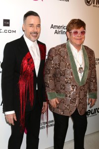 David Furnish, Elton John at the after-party for Elton John AIDS Foundation 27th Annual Academy Awards Viewing Party, The City of West Hollywood Park, Los Angeles, CA February 24, 2019. Photo By: Priscilla Grant/Everett Collection