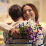 Gifting a bouquet of flowers