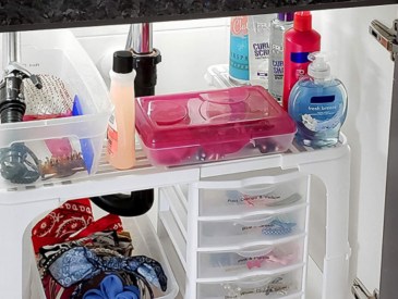 Spicy Shelf Expandable Under Sink Organizer.